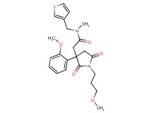 2-[3-(2-methoxyphenyl)-1-(3-methoxypropyl)-2,5-dioxo-3-pyrrolidinyl]-N-methyl-N-(3-thienylmethyl)acetamide