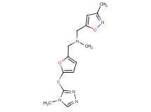 N-methyl-1-(3-methylisoxazol-5-yl)-N-({5-[(4-methyl-4H-1,2,4-triazol-3-yl)thio]-2-furyl}methyl)methanamine
