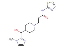 3-{4-[hydroxy(1-methyl-1H-imidazol-2-yl)methyl]piperidin-1-yl}-N-1,3-thiazol-2-ylpropanamide