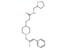 3-{1-[(2Z)-2-chloro-3-phenyl-2-propen-1-yl]-4-piperidinyl}-N-(tetrahydro-2-furanylmethyl)propanamide