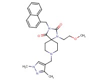 8-[(1,3-dimethyl-1H-pyrazol-4-yl)methyl]-1-(2-methoxyethyl)-3-(1-naphthylmethyl)-1,3,8-triazaspiro[4.5]decane-2,4-dione