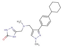 5-{[{[3-(4-cyclohexylphenyl)-1-methyl-1H-pyrazol-4-yl]methyl}(methyl)amino]methyl}-2,4-dihydro-3H-1,2,4-triazol-3-one