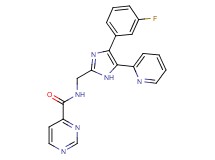 N-{[4-(3-fluorophenyl)-5-pyridin-2-yl-1H-imidazol-2-yl]methyl}pyrimidine-4-carboxamide