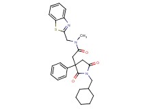 N-(1,3-benzothiazol-2-ylmethyl)-2-[1-(cyclohexylmethyl)-2,5-dioxo-3-phenyl-3-pyrrolidinyl]-N-methylacetamide