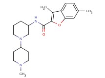 3,6-dimethyl-N-(1'-methyl-1,4'-bipiperidin-3-yl)-1-benzofuran-2-carboxamide