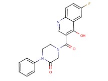 4-[(6-fluoro-4-hydroxy-3-quinolinyl)carbonyl]-1-phenyl-2-piperazinone