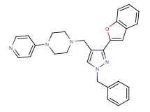 1-{[3-(1-benzofuran-2-yl)-1-benzyl-1H-pyrazol-4-yl]methyl}-4-(4-pyridinyl)piperazine