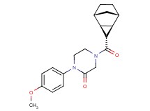 1-(4-methoxyphenyl)-4-[(1R*,2S*,3r,4R*,5S*)-tricyclo[3.2.1.0~2,4~]oct-3-ylcarbonyl]-2-piperazinone