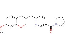 2-[(7-methoxy-3,4-dihydro-2H-chromen-3-yl)methyl]-5-(pyrrolidin-1-ylcarbonyl)pyridine