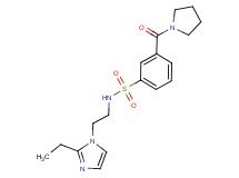 N-[2-(2-ethyl-1H-imidazol-1-yl)ethyl]-3-(pyrrolidin-1-ylcarbonyl)benzenesulfonamide