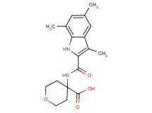 4-{[(3,5,7-trimethyl-1H-indol-2-yl)carbonyl]amino}tetrahydro-2H-pyran-4-carboxylic acid