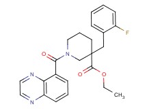 ethyl 3-(2-fluorobenzyl)-1-(5-quinoxalinylcarbonyl)-3-piperidinecarboxylate