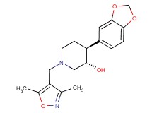 (3S*,4S*)-4-(1,3-benzodioxol-5-yl)-1-[(3,5-dimethylisoxazol-4-yl)methyl]piperidin-3-ol