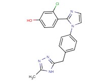 3-chloro-4-(1-{4-[(5-methyl-4H-1,2,4-triazol-3-yl)methyl]phenyl}-1H-imidazol-2-yl)phenol