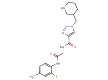 N-{2-[(2-fluoro-4-methylphenyl)amino]-2-oxoethyl}-1-(piperidin-3-ylmethyl)-1H-1,2,3-triazole-4-carboxamide