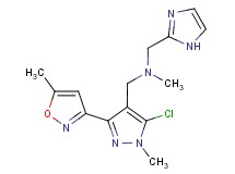 1-[5-chloro-1-methyl-3-(5-methylisoxazol-3-yl)-1H-pyrazol-4-yl]-N-(1H-imidazol-2-ylmethyl)-N-methylmethanamine