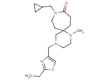 9-(cyclopropylmethyl)-4-[(2-ethyl-1,3-thiazol-4-yl)methyl]-1-methyl-1,4,9-triazaspiro[5.6]dodecan-10-one