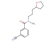 3-cyano-N-methyl-N-[3-(tetrahydrofuran-2-yl)propyl]benzamide