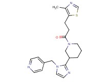 4-[(2-{1-[3-(4-methyl-1,3-thiazol-5-yl)propanoyl]piperidin-3-yl}-1H-imidazol-1-yl)methyl]pyridine