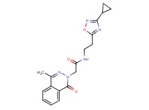 N-[2-(3-cyclopropyl-1,2,4-oxadiazol-5-yl)ethyl]-2-(4-methyl-1-oxophthalazin-2(1H)-yl)acetamide