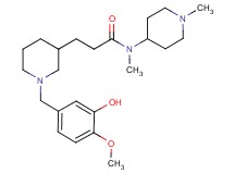 3-[1-(3-hydroxy-4-methoxybenzyl)-3-piperidinyl]-N-methyl-N-(1-methyl-4-piperidinyl)propanamide