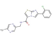 6-(2-chlorophenyl)-N-[(5-methyl-2-pyrazinyl)methyl]imidazo[2,1-b][1,3]thiazole-3-carboxamide