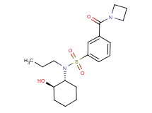 3-(azetidin-1-ylcarbonyl)-N-[(1R*,2R*)-2-hydroxycyclohexyl]-N-propylbenzenesulfonamide