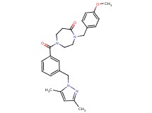 1-{3-[(3,5-dimethyl-1H-pyrazol-1-yl)methyl]benzoyl}-4-(4-methoxybenzyl)-1,4-diazepan-5-one