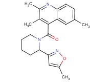 2,3,6-trimethyl-4-{[2-(5-methyl-3-isoxazolyl)-1-piperidinyl]carbonyl}quinoline