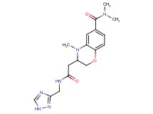 N,N,4-trimethyl-3-{2-oxo-2-[(1H-1,2,4-triazol-3-ylmethyl)amino]ethyl}-3,4-dihydro-2H-1,4-benzoxazine-6-carboxamide