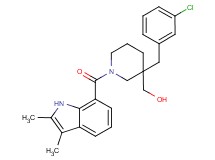 {3-(3-chlorobenzyl)-1-[(2,3-dimethyl-1H-indol-7-yl)carbonyl]-3-piperidinyl}methanol