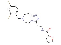 N-{2-[7-(2,4-difluorobenzyl)-6,7,8,9-tetrahydro-5H-[1,2,4]triazolo[4,3-d][1,4]diazepin-3-yl]ethyl}tetrahydro-2-furancarboxamide