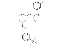 3-fluoro-N-methyl-N-[(1-{2-[3-(trifluoromethyl)phenyl]ethyl}-3-piperidinyl)methyl]benzamide