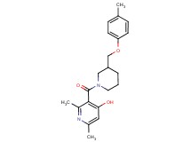2,6-dimethyl-3-({3-[(4-methylphenoxy)methyl]-1-piperidinyl}carbonyl)-4-pyridinol