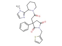 3-{2-[2-(1-methyl-1H-imidazol-2-yl)-1-piperidinyl]-2-oxoethyl}-3-phenyl-1-(2-thienylmethyl)-2,5-pyrrolidinedione