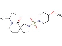 7-isopropyl-2-[(4-methoxypiperidin-1-yl)sulfonyl]-2,7-diazaspiro[4.5]decan-6-one