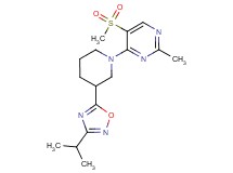 4-[3-(3-isopropyl-1,2,4-oxadiazol-5-yl)piperidin-1-yl]-2-methyl-5-(methylsulfonyl)pyrimidine