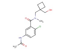 5-(acetylamino)-2-chloro-N-{[1-(hydroxymethyl)cyclobutyl]methyl}-N-methylbenzamide