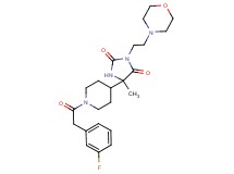 5-{1-[(3-fluorophenyl)acetyl]-4-piperidinyl}-5-methyl-3-[2-(4-morpholinyl)ethyl]-2,4-imidazolidinedione
