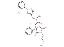 2-[3-(2-fluorophenyl)-1-(2-methoxyethyl)-2,5-dioxo-3-pyrrolidinyl]-N-methyl-N-{[1-(2-methylphenyl)-1H-pyrazol-4-yl]methyl}acetamide