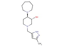 (3R*,4R*)-4-(1-azepanyl)-1-[(3-methyl-1H-pyrazol-5-yl)methyl]-3-piperidinol