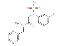 2-[(3-fluorophenyl)(methylsulfonyl)amino]-N-methyl-N-(pyrazin-2-ylmethyl)acetamide