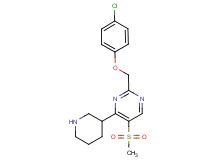 2-[(4-chlorophenoxy)methyl]-5-(methylsulfonyl)-4-piperidin-3-ylpyrimidine