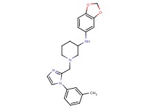 N-1,3-benzodioxol-5-yl-1-{[1-(3-methylphenyl)-1H-imidazol-2-yl]methyl}-3-piperidinamine