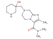 7-[(3-hydroxy-3-piperidinyl)methyl]-N,N,2-trimethyl-5,6,7,8-tetrahydroimidazo[1,2-a]pyrazine-3-carboxamide dihydrochloride