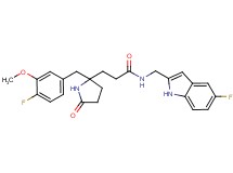 N-[(5-fluoro-1H-indol-2-yl)methyl]-3-[2-(4-fluoro-3-methoxybenzyl)-5-oxo-2-pyrrolidinyl]propanamide