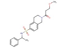 2-(3-methoxypropanoyl)-N-(1-phenylethyl)-1,2,3,4-tetrahydroisoquinoline-6-sulfonamide