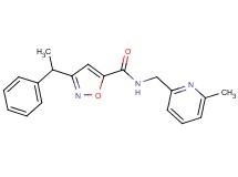 N-[(6-methyl-2-pyridinyl)methyl]-3-(1-phenylethyl)-5-isoxazolecarboxamide