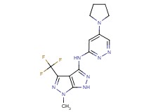 6-methyl-N-[5-(1-pyrrolidinyl)-3-pyridazinyl]-4-(trifluoromethyl)-1,6-dihydropyrazolo[3,4-c]pyrazol-3-amine