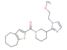 3-[1-(2-methoxyethyl)-1H-imidazol-2-yl]-1-(5,6,7,8-tetrahydro-4H-cyclohepta[b]thien-2-ylcarbonyl)piperidine